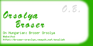 orsolya broser business card